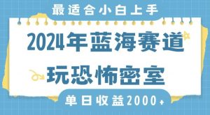 2024年蓝海赛道玩恐怖密室日入2000+,无需露脸,不要担心不会玩游戏,小白直接上手,保姆式教学【揭秘】-赚金金-技能学习分享