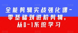 全能剪辑实战强化课-零基础到进阶剪辑,从0-1系统学习,200节课程加强版!-赚金金-技能学习分享