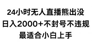 快手24小时无人直播熊出没,不封直播间,不违规,日入2000+,最适合小白上手,保姆式教学【揭秘】-赚金金-技能学习分享