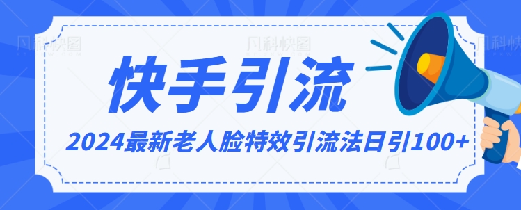 2024全网最新讲解老人脸特效引流方法，日引流100+，制作简单，保姆级教程【揭秘】-赚金金-技能学习分享