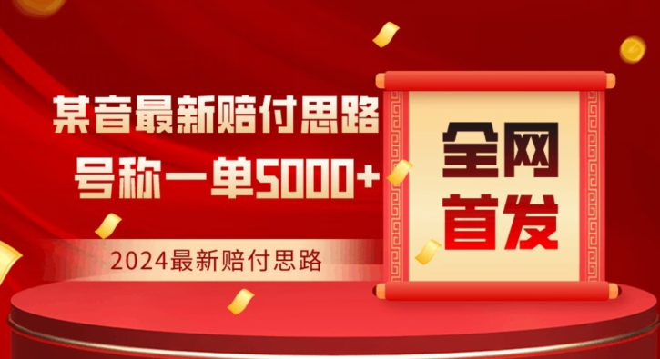 全网首发，2024最新抖音赔付项目，号称一单5000+保姆级拆解【仅揭秘】-赚金金-技能学习分享