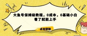 怎么样靠阿里大厂撸金,背靠大厂日入2000+,大鱼号保姆级教程,0成本,0基础小白看了就能上手【揭秘】-赚金金-技能学习分享