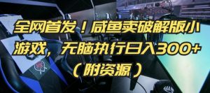 全网首发!咸鱼卖破解版小游戏,无脑执行日入300+(附资源)【揭秘】-赚金金-技能学习分享