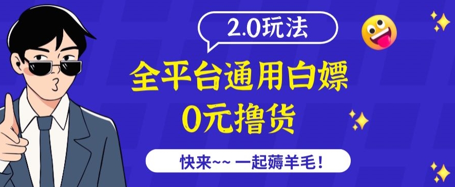 外面收费2980的全平台通用白嫖撸货项目2.0玩法【仅揭秘】-赚金金-技能学习分享