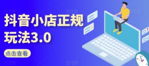抖音小店正规玩法3.0,抖音入门基础知识、抖音运营技术、达人带货邀约、全域电商运营等-赚金金-技能学习分享