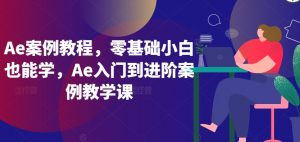 Ae案例教程,零基础小白也能学,Ae入门到进阶案例教学课-赚金金-技能学习分享