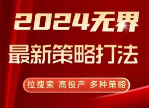 2024无界最新策略打法,拉搜索,高投产,多种策略-赚金金-技能学习分享
