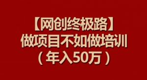 【网创终极路】做项目不如做项目培训,年入50万【揭秘】-赚金金-技能学习分享
