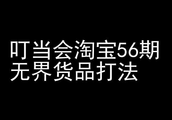 叮当会淘宝56期：无界货品打法-淘宝开店教程-赚金金-技能学习分享