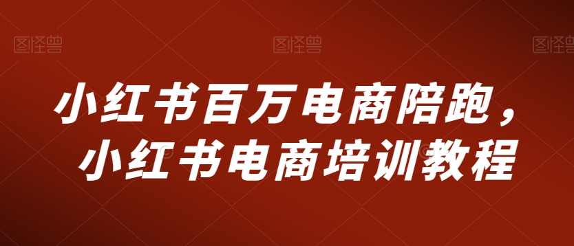 小红书百万电商陪跑，小红书电商培训教程-赚金金-技能学习分享