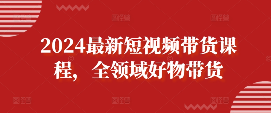 2024最新短视频带货课程，全领域好物带货-赚金金-技能学习分享
