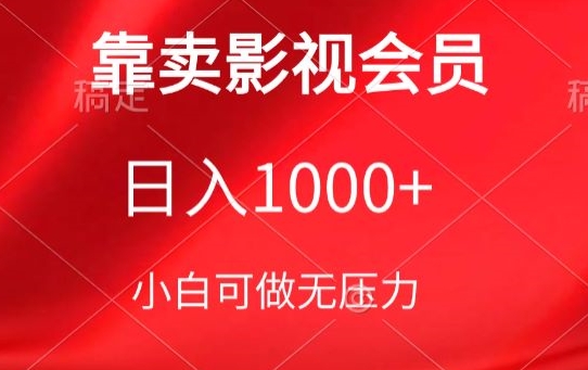 靠卖影视会员，日入1000+，落地保姆级教程，新手可学【揭秘】-赚金金-技能学习分享