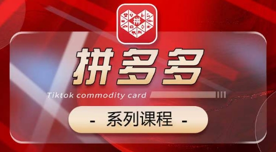 2024拼多多系列课，【基础】【运营】【活动】【推广】【玩法】5大模块-赚金金-技能学习分享