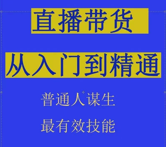 2024抖音直播带货直播间拆解抖运营从入门到精通，普通人谋生最有效技能-赚金金-技能学习分享