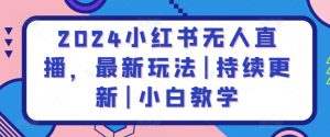 2024小红书无人直播,最新玩法|持续更新|小白教学-赚金金-技能学习分享