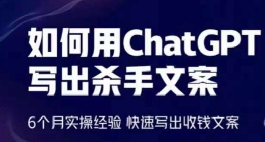 如何用ChatGPT写出杀手文案，6个月实操经验，快速写出收钱文案-赚金金-技能学习分享