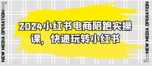 2024小红书电商陪跑实操课,快速玩转小红书,超过20节精细化课程-赚金金-技能学习分享