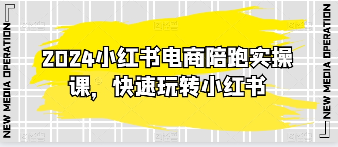 2024小红书电商陪跑实操课，快速玩转小红书，超过20节精细化课程-赚金金-技能学习分享