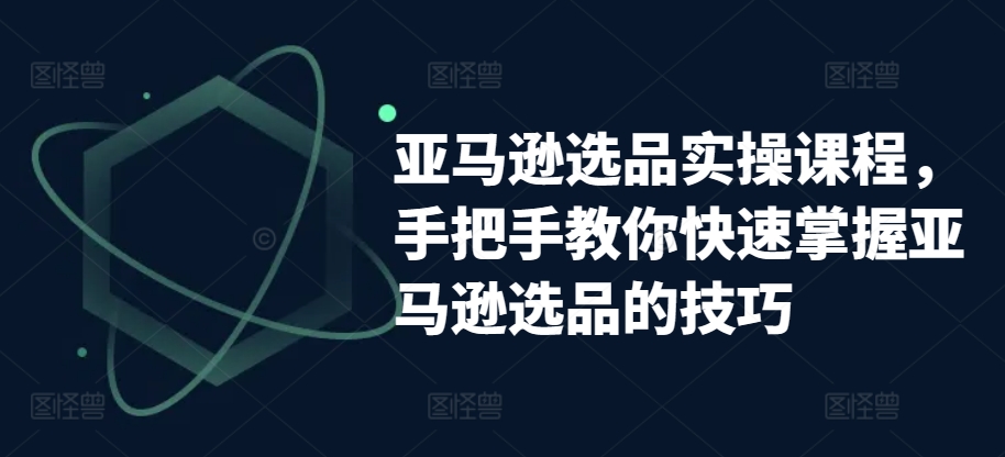 亚马逊选品实操课程，手把手教你快速掌握亚马逊选品的技巧-赚金金-技能学习分享