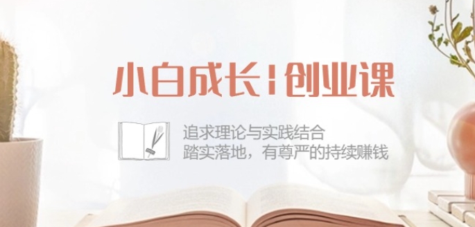 小白成长创业课:追求理论与实践结合,踏实落地,有尊严的持续赚钱-42节-赚金金-技能学习分享