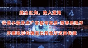 抖音小程序点广告项目，起号容易，简单易操作，开播就见有收益【揭秘】-赚金金-技能学习分享