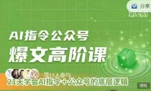 Ai指令公众号高阶课，学会ai指令+公众号的底层逻辑-赚金金-技能学习分享