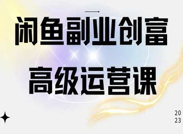 闲鱼电商运营高级课程，一部手机学会闲鱼开店赚钱-赚金金-技能学习分享
