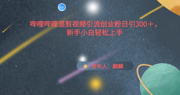 哔哩哔哩混剪视频引流创业粉日引300+，新手小白轻松上手【揭秘】-赚金金-技能学习分享