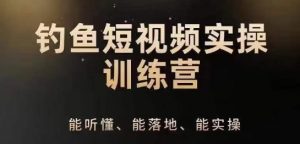 0基础学习钓鱼短视频系统运营实操技巧,钓鱼再到系统性讲解定位ip策划技巧-赚金金-技能学习分享