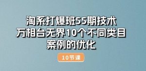 淘系打爆班55期技术:万相台无界10个不同类目案例的优化(10节)-赚金金-技能学习分享