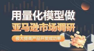 用量化模型做亚马逊市场调研,从数据出发,更高效更准确做判断,极大提高产品开发成功率-赚金金-技能学习分享