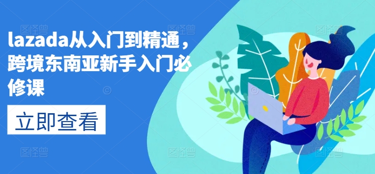 lazada从入门到精通，跨境东南亚新手入门必修课-赚金金-技能学习分享