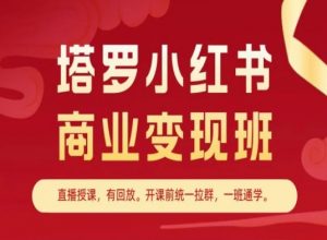 塔罗小红书商业变现班,小红书变现教程-赚金金-技能学习分享