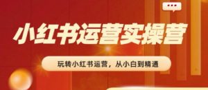 2024小红书运营实操营,从入门到精通,完成从0~1~100-赚金金-技能学习分享