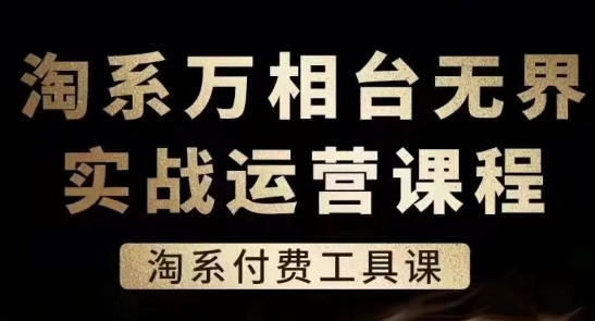 淘系万相台无界实战运营课，淘系付费工具课-赚金金-技能学习分享