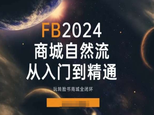 2024Faceboo商城自然流(从入门到精通)，玩转脸书商城全闭环-赚金金-技能学习分享