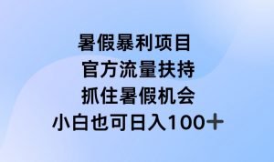 暑假暴利直播项目,官方流量扶持,把握暑假机会【揭秘】-赚金金-技能学习分享