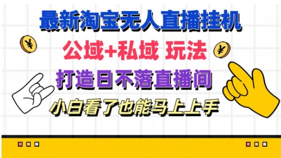 最新淘宝挂机无人直播 公域+私域玩法打造真正的日不落直播间 小白看了也能马上上手【揭秘】-赚金金-技能学习分享