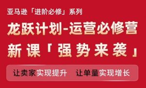 亚马逊进阶必修系列,龙跃计划-运营必修营新课,让卖家实现提升 让单量实现增长-赚金金-技能学习分享