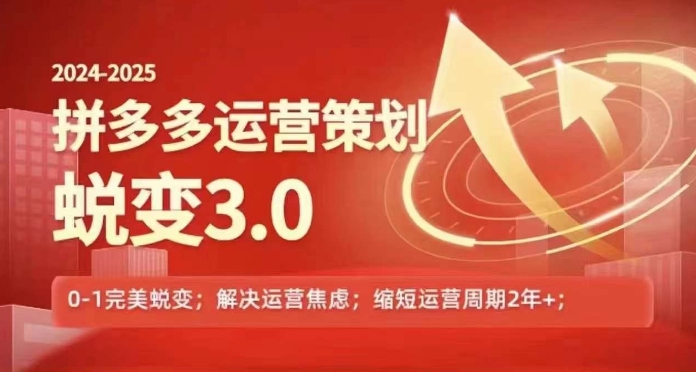 2024-2025拼多多运营策略蜕变3.0，0~1完美蜕变，解决信息焦虑-赚金金-技能学习分享
