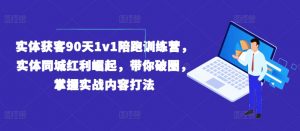 实体获客90天1v1陪跑训练营，实体同城红利崛起，带你破圈，掌握实战内容打法-赚金金-技能学习分享