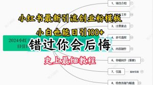 2024小红书引流创业粉史上最细教程，手把手教你引流【揭秘】-赚金金-技能学习分享