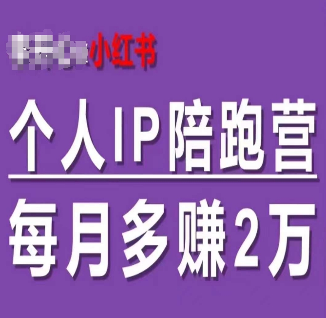 小红书个人IP陪跑营，60天拥有自动转化成交的双渠道个人IP，每月多赚2w-赚金金-技能学习分享