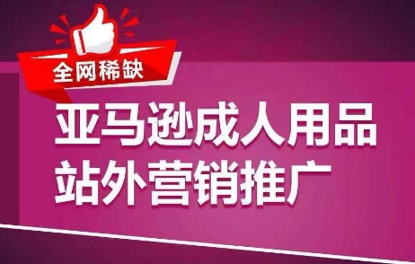 全网稀缺！亚马逊成人用品站外营销推广，​教你引爆站外流量，开启爆单模式-赚金金-技能学习分享