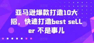 亚马逊爆款打造10大招,快速打造best seller 不是事儿-赚金金-技能学习分享
