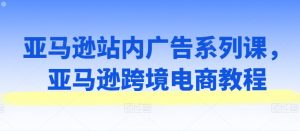 亚马逊站内广告系列课,亚马逊跨境电商教程-赚金金-技能学习分享