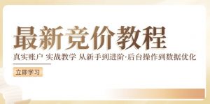 竞价教程:真实账户 实战教学 从新手到进阶·后台操作到数据优化-赚金金-技能学习分享