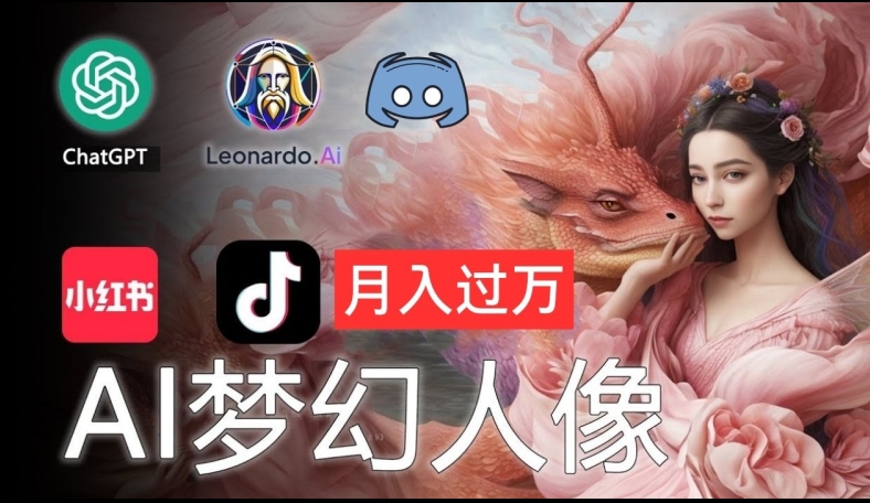 AI摄影梦幻人像：零基础也能月入过万的秘密【揭秘】-赚金金-技能学习分享