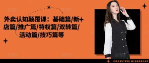 外卖认知颠覆课:基础篇/新店篇/推广篇/特权篇/双转篇/活动篇/技巧篇等-赚金金-技能学习分享