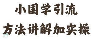 国学引流方法实操教学,日加50个精准粉【揭秘】-赚金金-技能学习分享